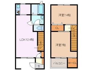 霞ケ浦駅 徒歩8分 1階の物件間取画像